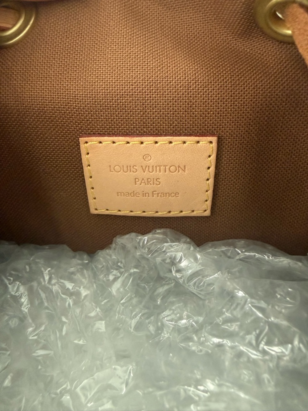 Louis Vuitton Monogram Sac de Bosphore Backpack with Tan Leather Accents - Picture 7 of 11